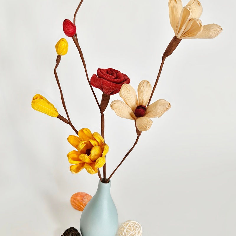 Hand Crafted Corn Husk Flowers  