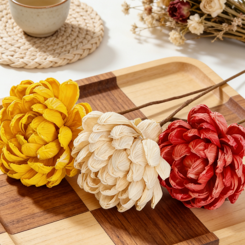 Hand Crafted Corn Husk Flowers 