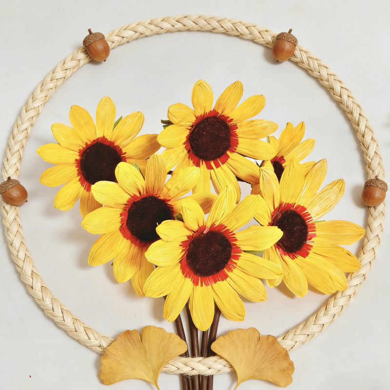 Hand Crafted Corn Husk Flowers  