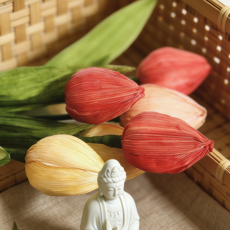 Hand Crafted Corn Husk Flowers 