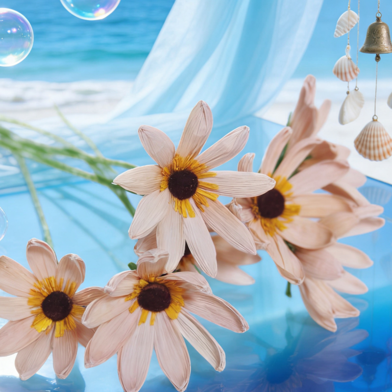 Hand Crafted Corn Husk Flowers  