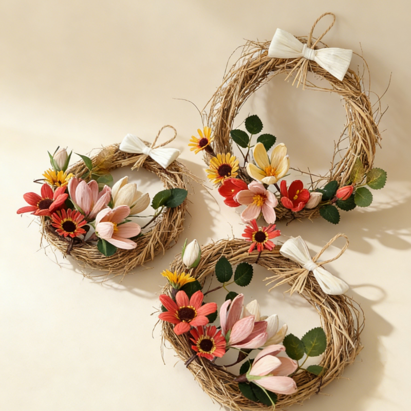 Hand Crafted Corn Husk Flowers 