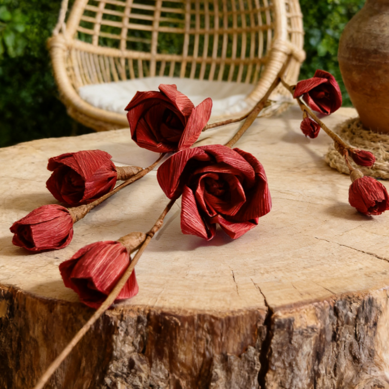 Hand Crafted Corn Husk Flowers   