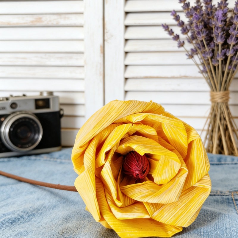 Hand Crafted Corn Husk Flowers 