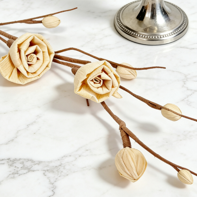 Hand Crafted Corn Husk Flowers