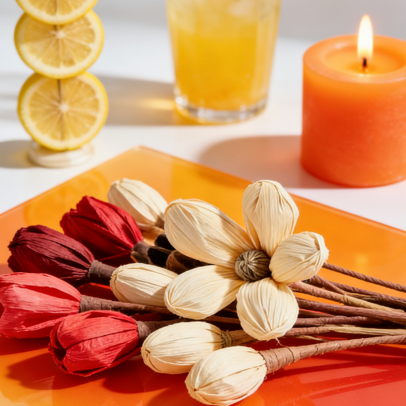 Hand Crafted Corn Husk Flowers   