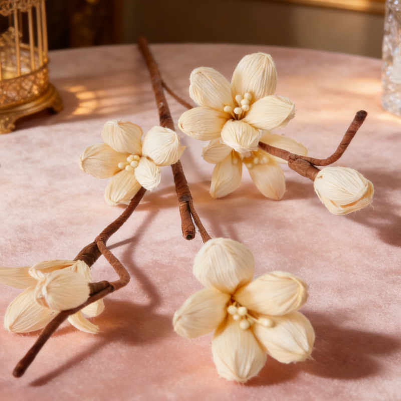 Hand Crafted Corn Husk Flowers  