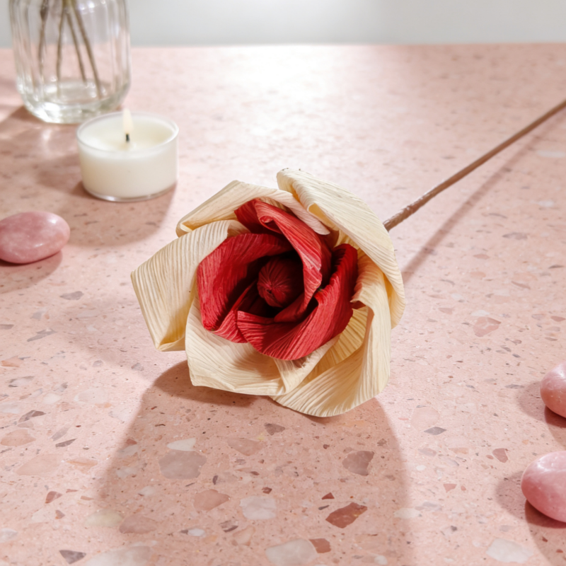 Hand Crafted Corn Husk Flowers