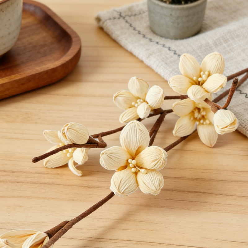 Hand Crafted Corn Husk Flowers 
