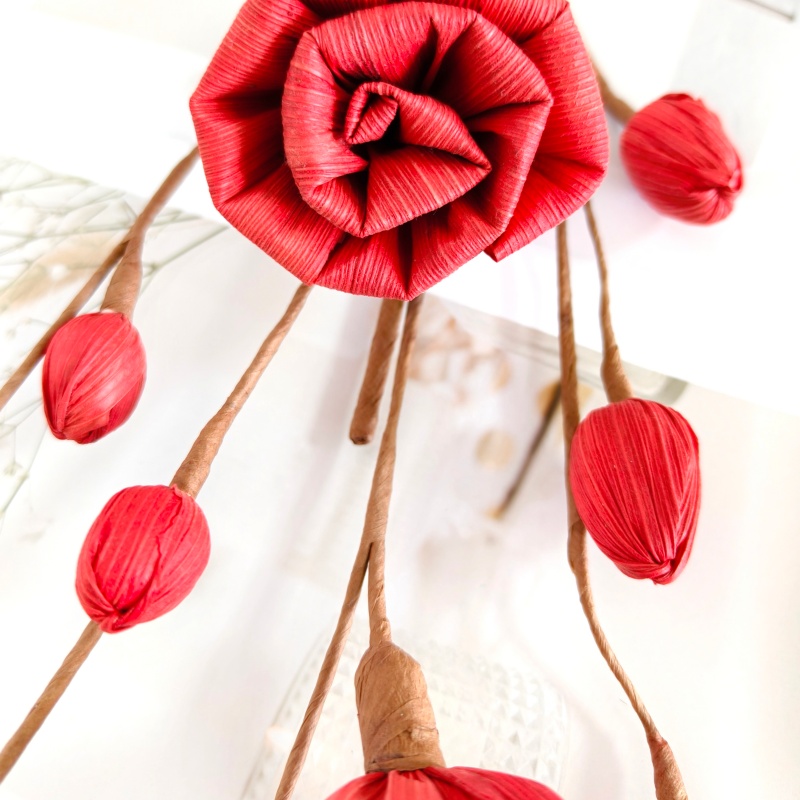 Hand Crafted Corn Husk Flowers