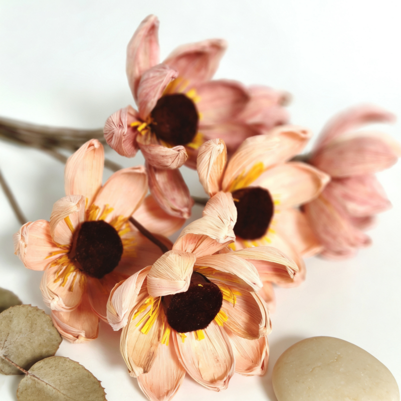 Hand Crafted Corn Husk Flowers