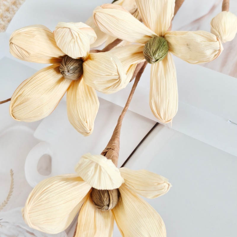 Hand Crafted Corn Husk Flowers  