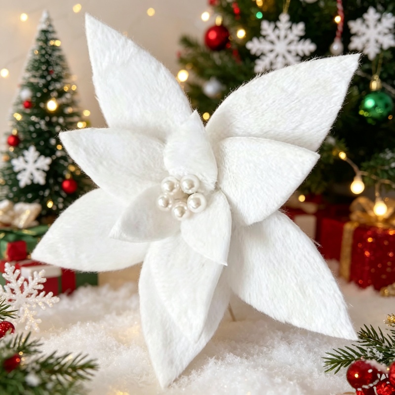 Blush Pink Poinsettia with Pearl Center