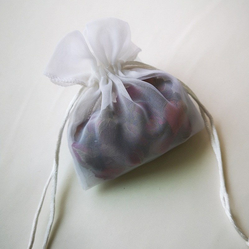 Sheer Mesh Drawstring Gift Bag Transparent Style