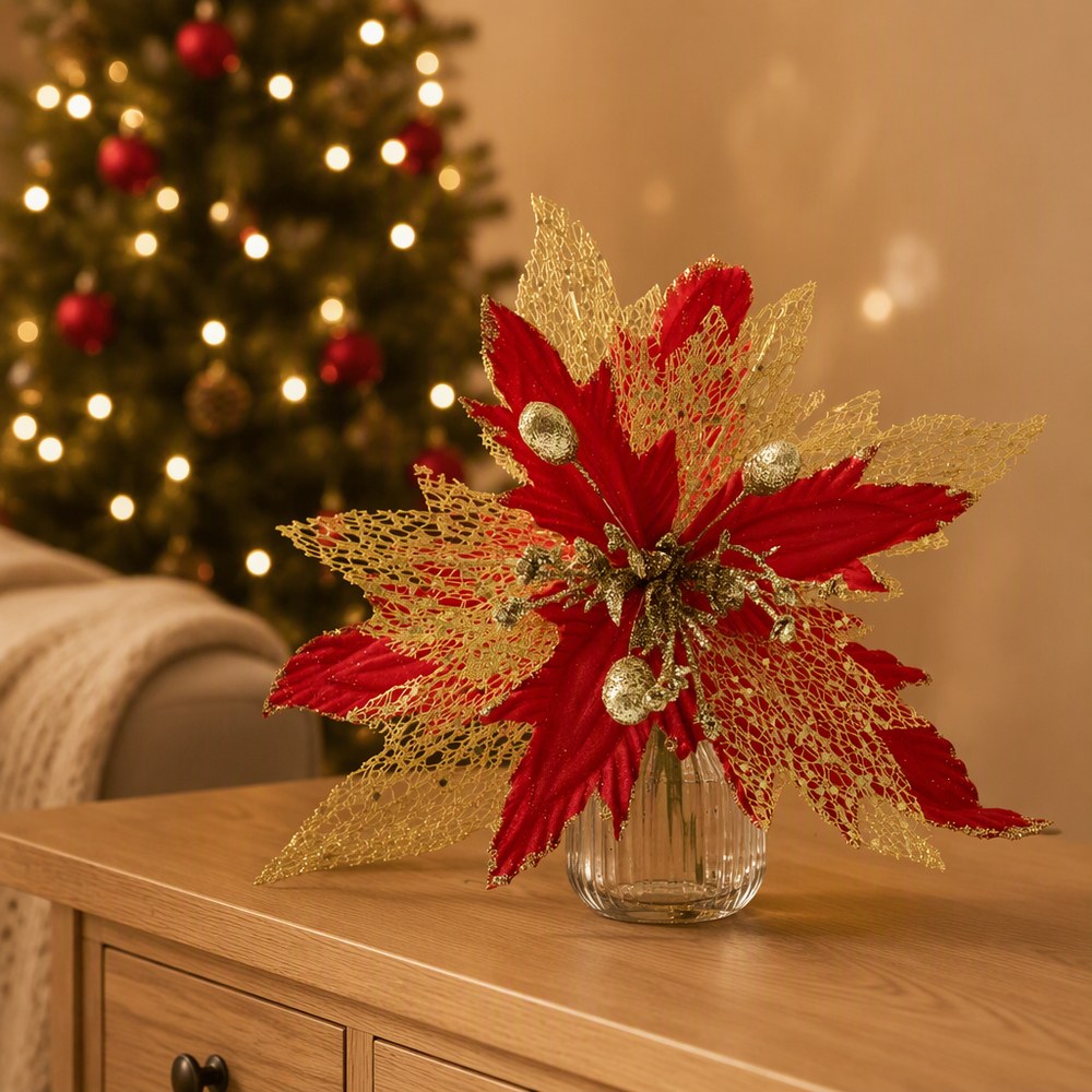 Large Artificial Christmas Flower for Wedding Aisle and Party Decoration